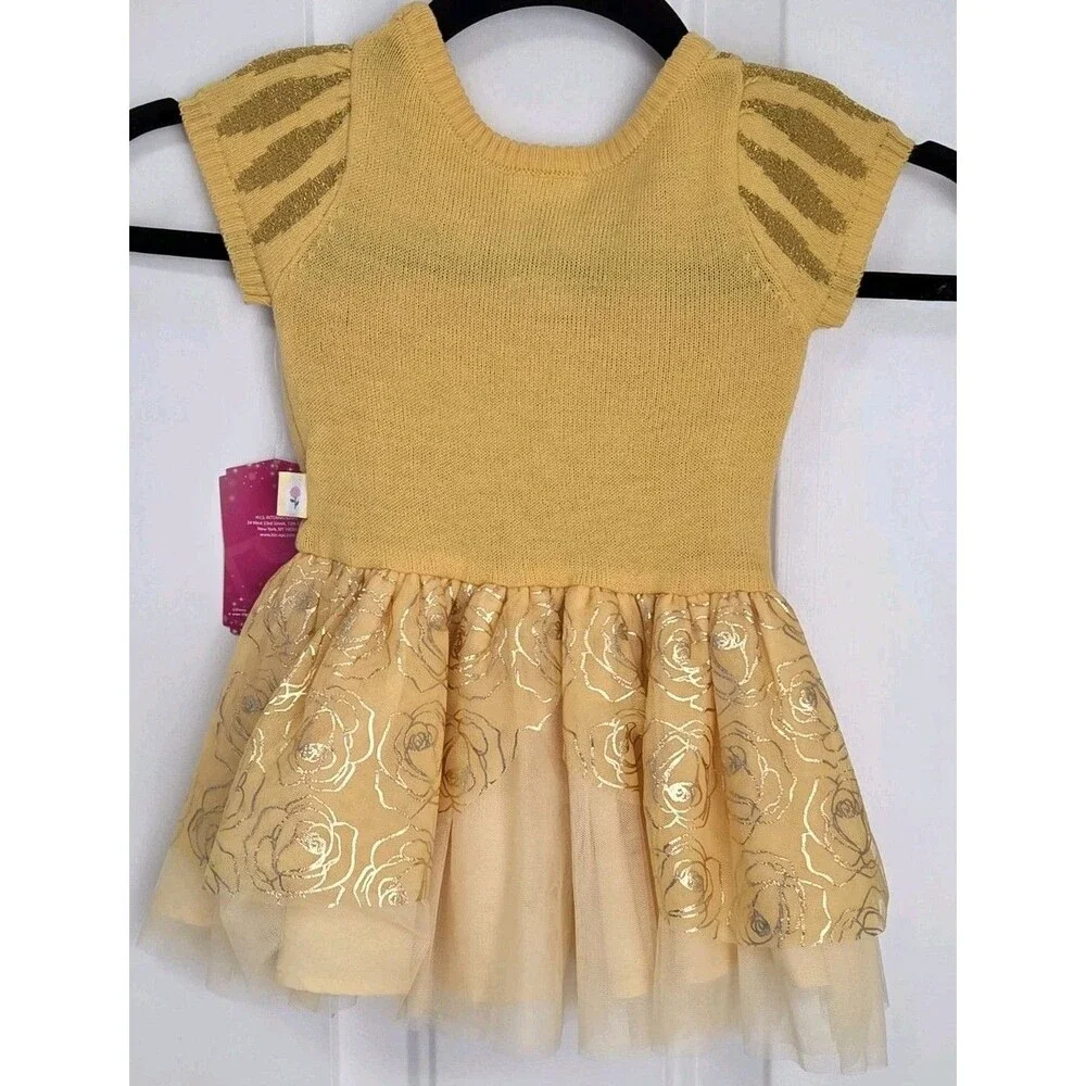This is a Disney Princess toddler girl Belle cosplay dress in yellow -  SIZE 18M - Picture 4 of 10